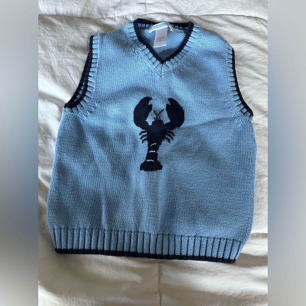 Janie and Jack 100% cotton Lobster sweater vest